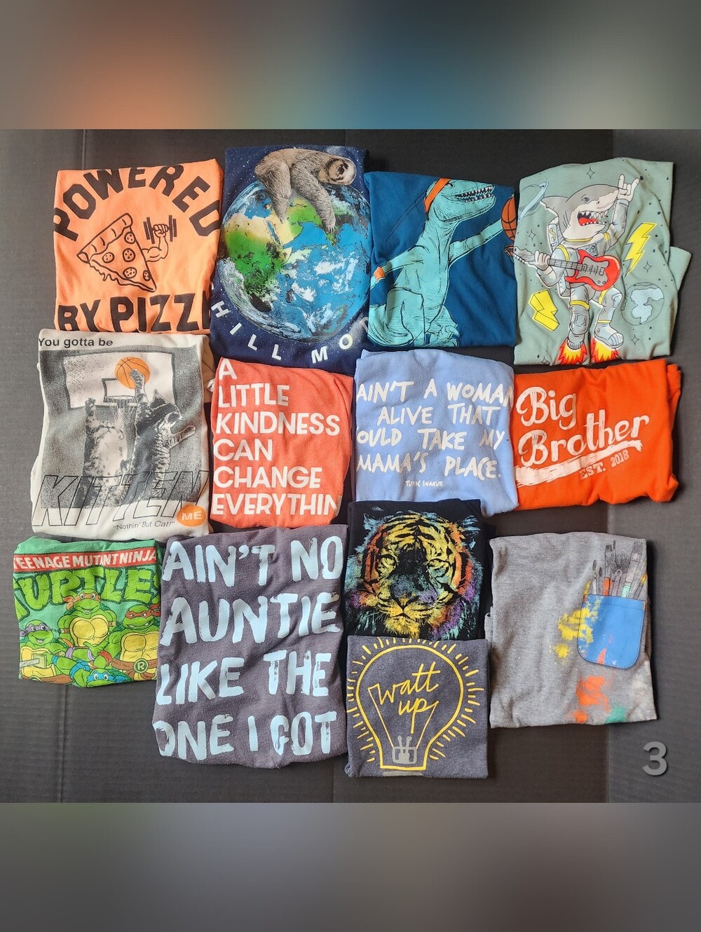 Boys Short Sleeve Graphic T-Shirt Lot of 13